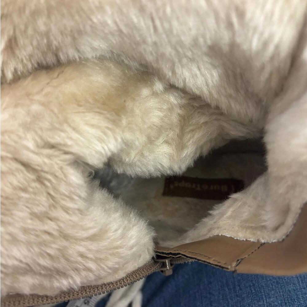 Bear Traps Tan Leather Suede Faux Fur Lined Women’s Winter&Rain Boots Size 9.5 - Picture 11 of 14